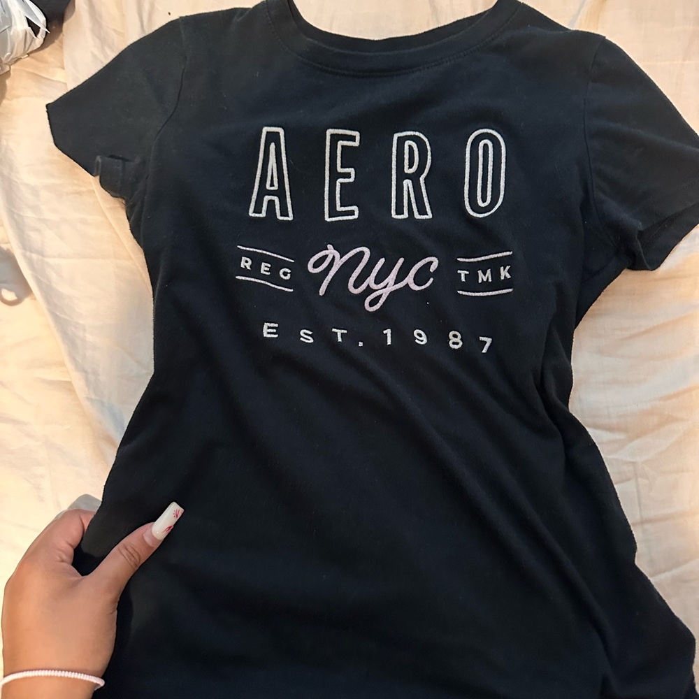 Aeropostale Black Graphic Tee